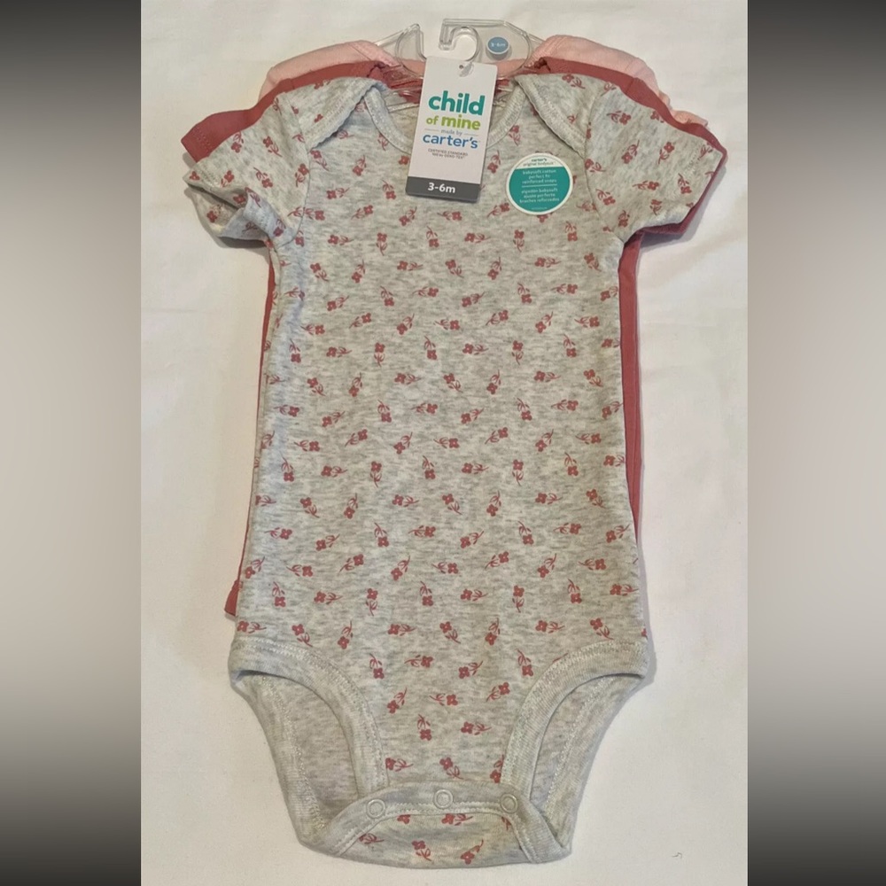 Child of Mine Baby Girl 3 One Piece Outfits New Size 3-6 Months